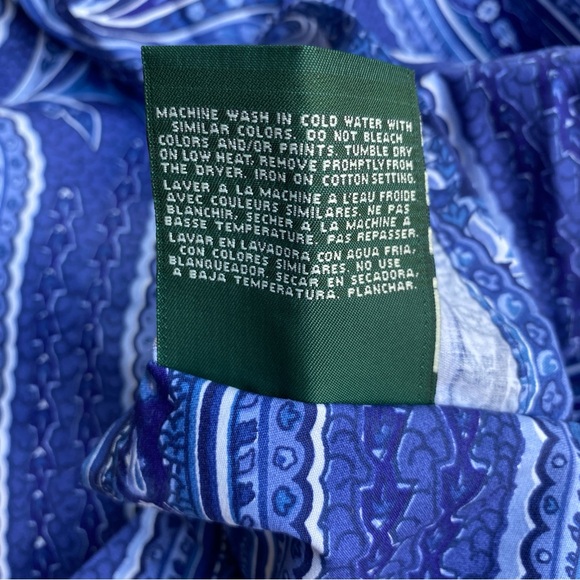 Set of 2 Lauren Ralph Lauren blue white cotton Putney Paisley standard shams - Picture 11 of 11